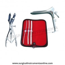 Hegar uterine dilator 3 pieces set,3-4, 7-8, 11-12, mathieu speculum, grave large
